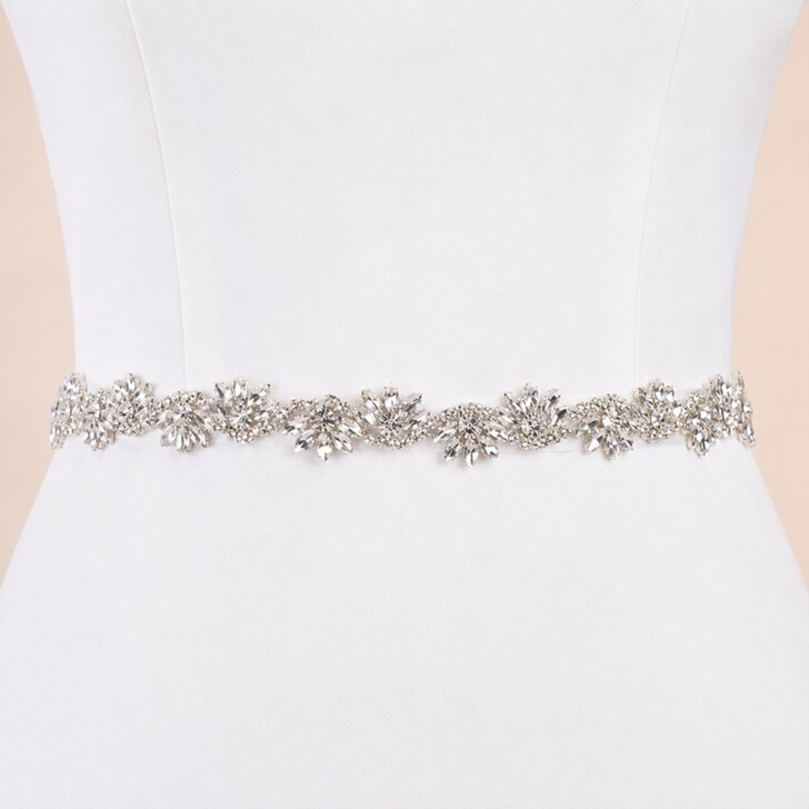 Perfect Bridal Elegant Vintage Crystal Bridal Sash Belt