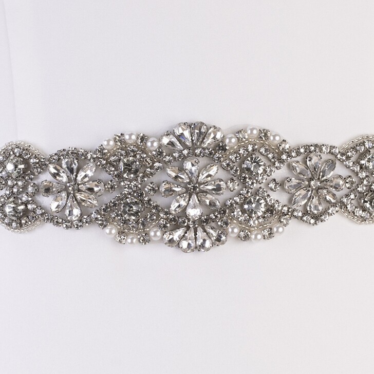 Perfect Bridal Emmy Vintage Inspired Crystal and Beaded Dress Belt