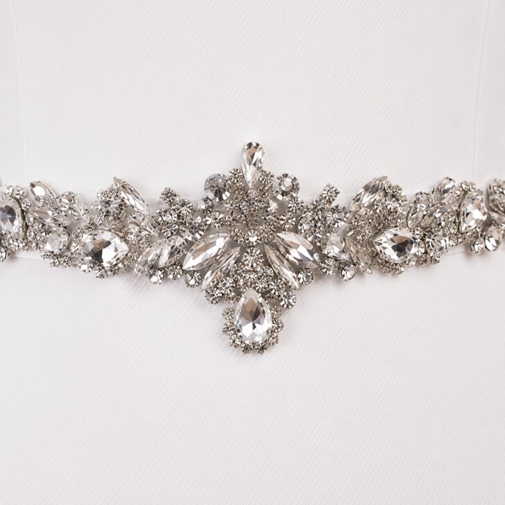 Perfect Bridal Encrusted Beaded Crystal Bridal Belt
