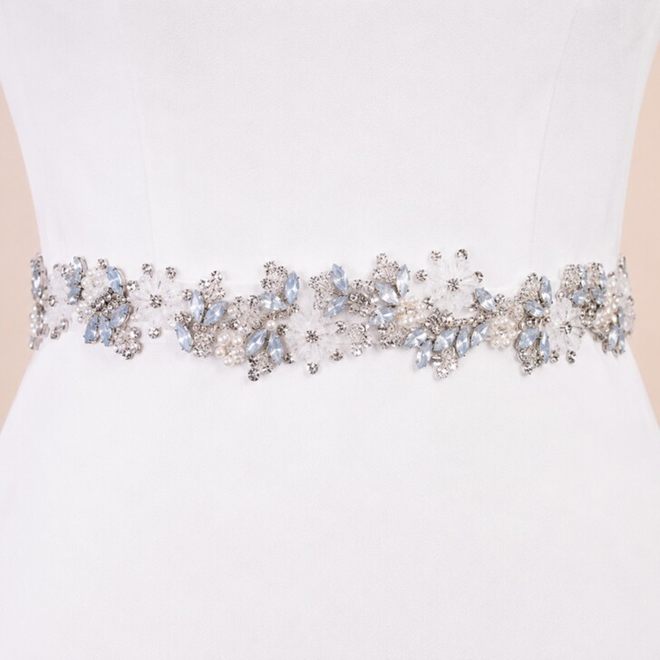 Perfect Bridal Floral Pearl & Crystal Bridal Belt