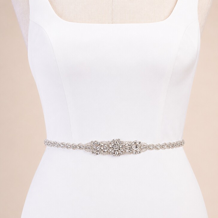 Perfect Bridal Georgia Crystal, Pearl and Rhinestone Bridal Belt
