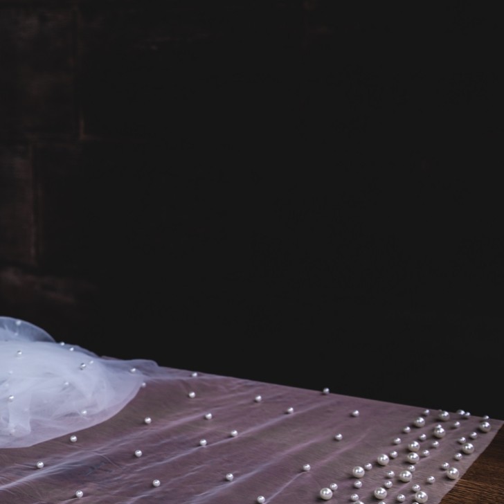 Perfect Bridal Ivory Two Tier Heavily Embellished Pearl Waltz Length Veil