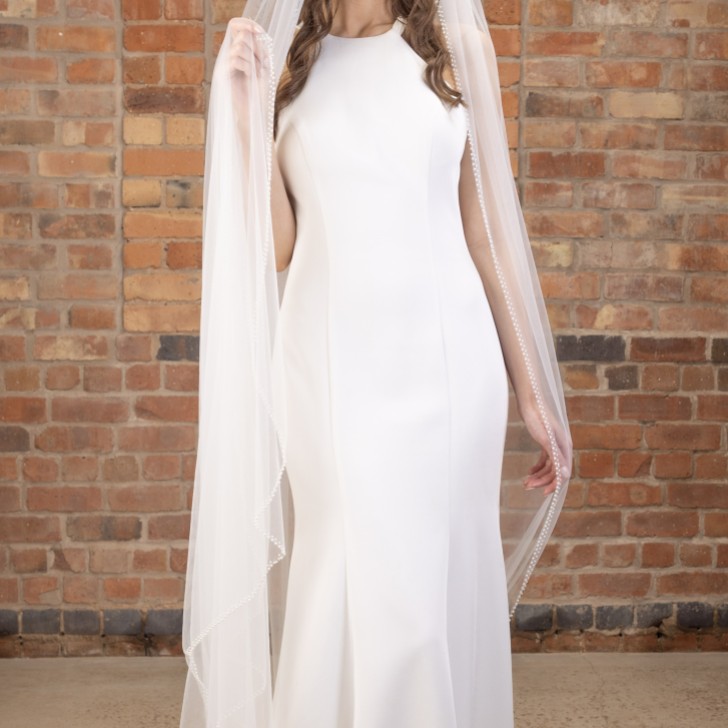 Perfect Bridal Ivory Single Tier Pearl Edge Cathedral Veil