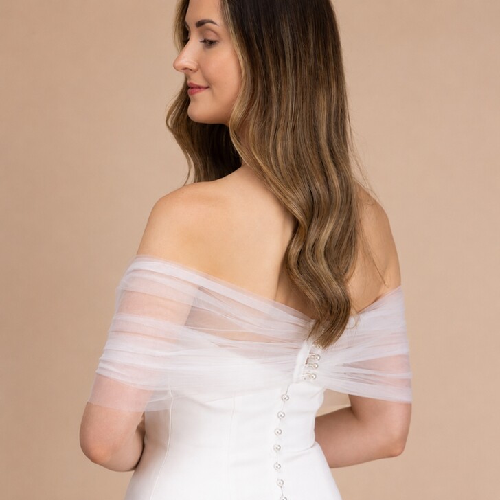 Perfect Bridal Ivory Soft Tulle Bridal Shawl