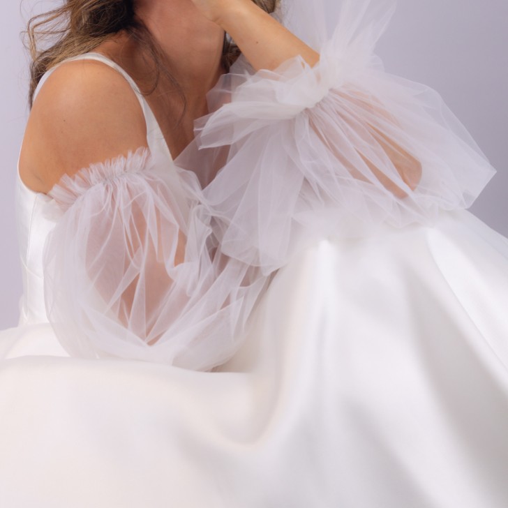 Perfect Bridal Ivory Tulle Puff Sleeves