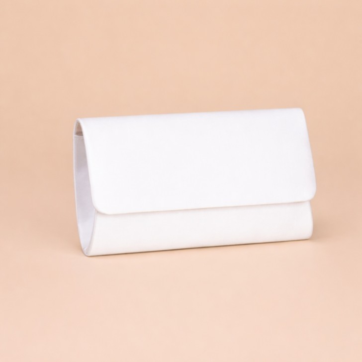 Perfect Bridal Jordan Dyeable Ivory Satin Clutch Bag
