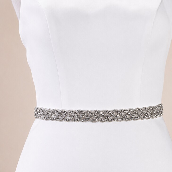 Perfect Bridal Cinto de casamento Josefina com cristais brilhantes