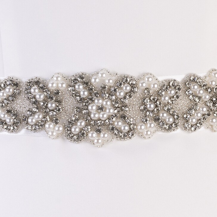 Perfect Bridal Lola Pearl and Crystal Embellished Dress Belt