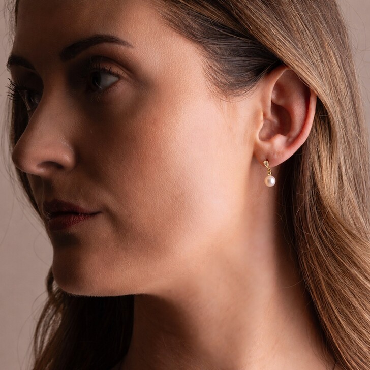 Perfect Bridal Melbourne Gold Pearl Drop Earring and Necklace Set