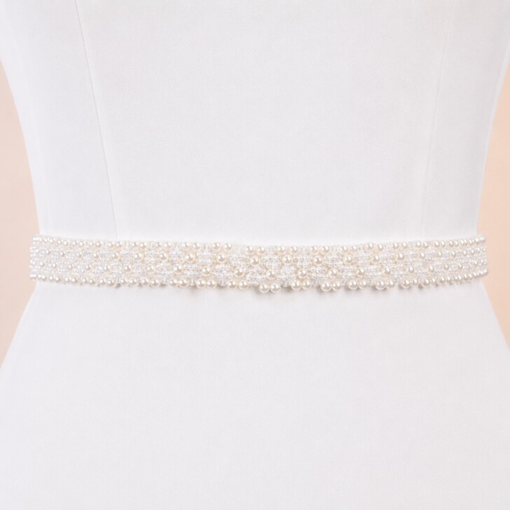 Perfect Bridal Odessa Pearl and Beaded Wedding Belt