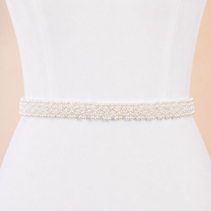 Perfect Bridal Odessa Pearl and Beaded Wedding Belt