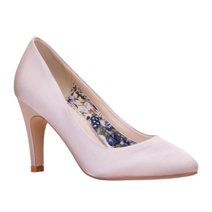 Perfect Bridal Parker Taupe Satin Classic Court Shoes