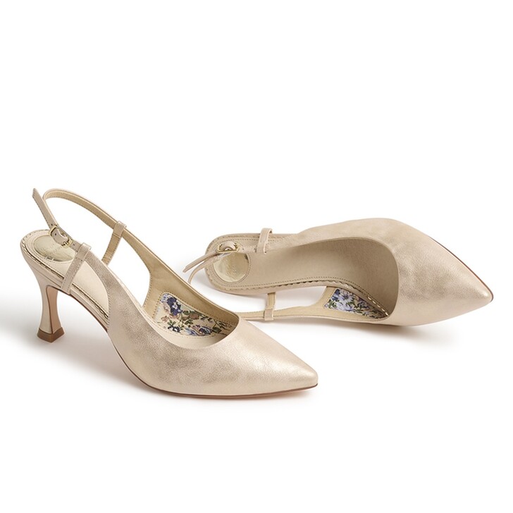 Perfect Bridal Patsy Blush Pointed Slingback Court Shoes