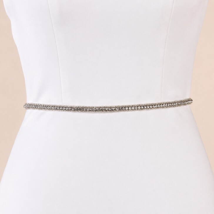 Perfect Bridal Rhiannon Thin Sparkly Diamante Dress Belt