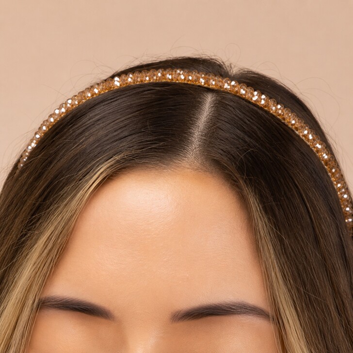 Perfect Bridal Shimmering Gold Beaded Bridal Headband