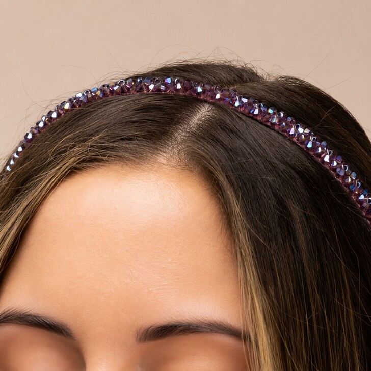 Perfect Bridal Shimmering Pink Beaded Bridal Headband