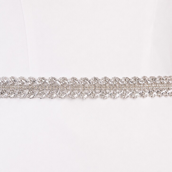 Perfect Bridal Sparkly Silver Crystal Vintage Glamour Bridal Belt