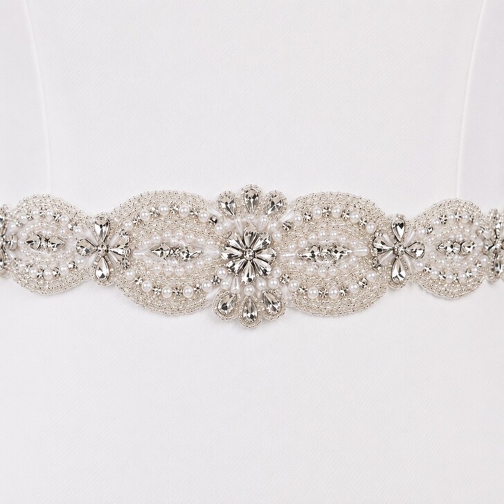 Perfect Bridal Statement Crystals & Pearls Bridal Belt