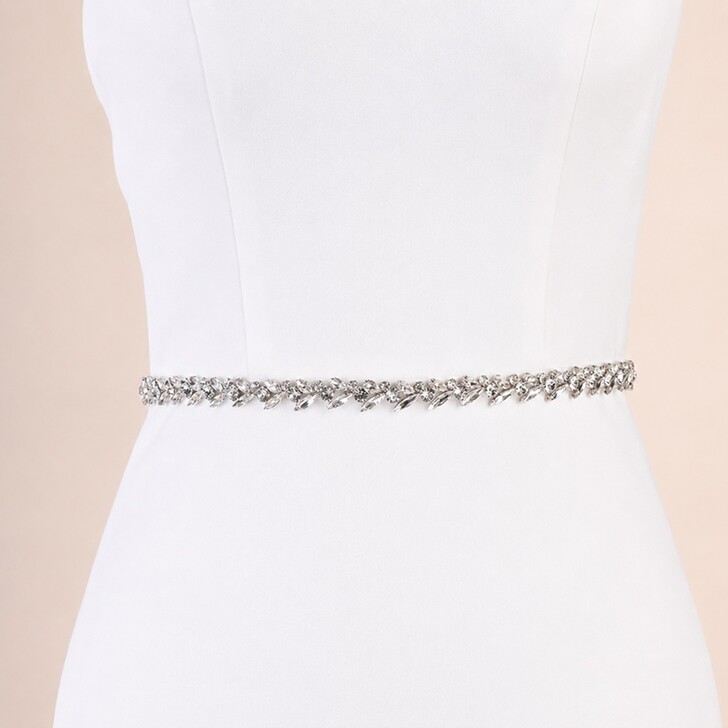 Perfect Bridal Taylor Thin Crystal Wedding Dress Belt
