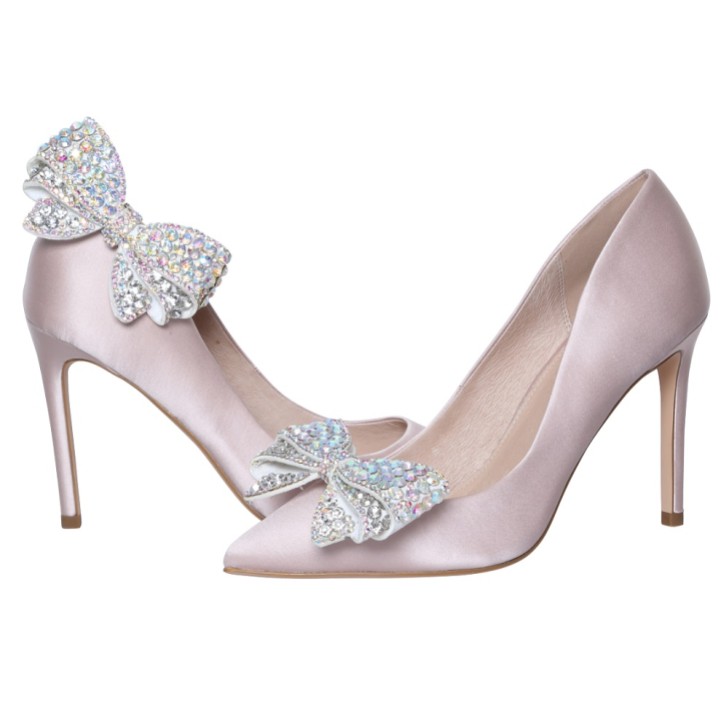 Perfect Bridal Zinnia Crystal Embellished Large Bow Shoe Clips