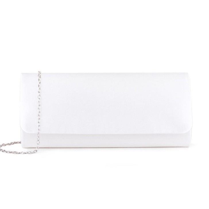 Paradox London Shadow Dyeable Ivory Satin Wedding Clutch Bag
