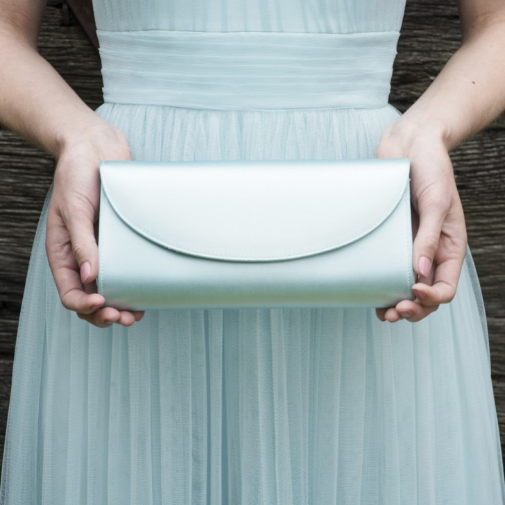 Rainbow Club Celina Dyeable Ivory Satin Wedding Clutch Bag
