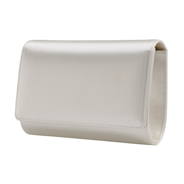 Rainbow Club Dafnee Dyeable Ivory Satin Wedding Clutch Bag