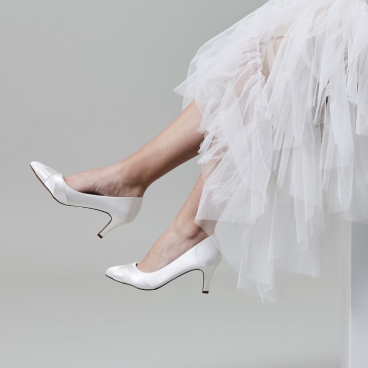 Rainbow Club Lexi Dyeable Ivory Satin Wedding Court Shoes