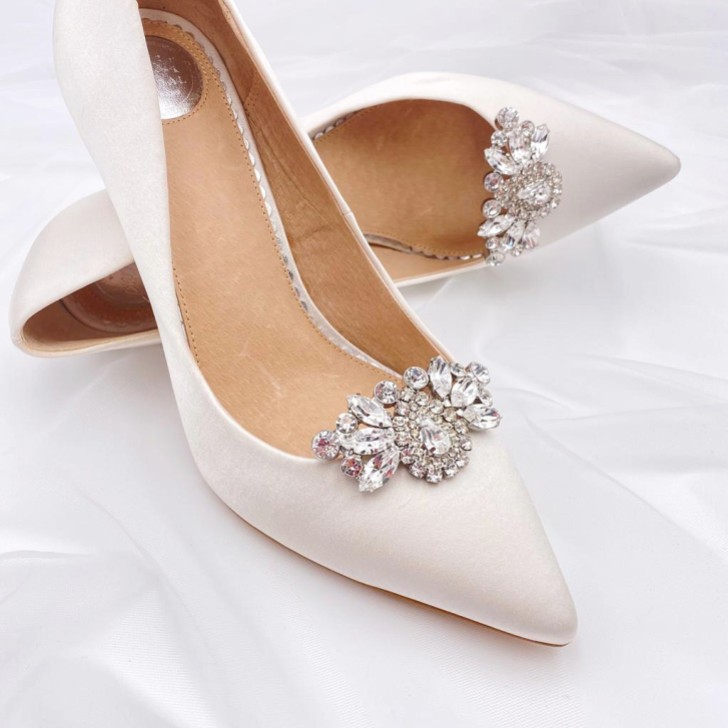 Rainbow Club Myra Diamante Brooch Shoe Clips