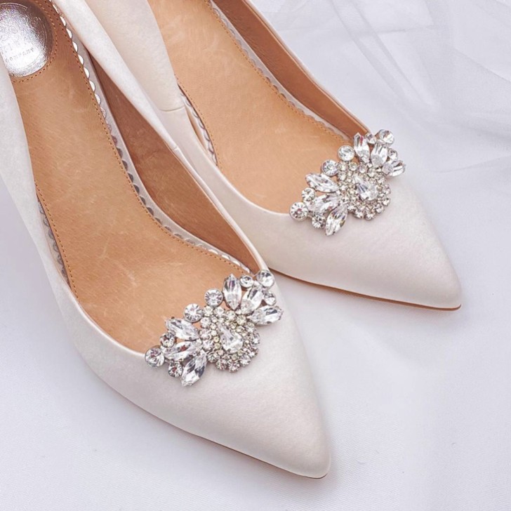 Rainbow Club Myra Diamante Brooch Shoe Clips