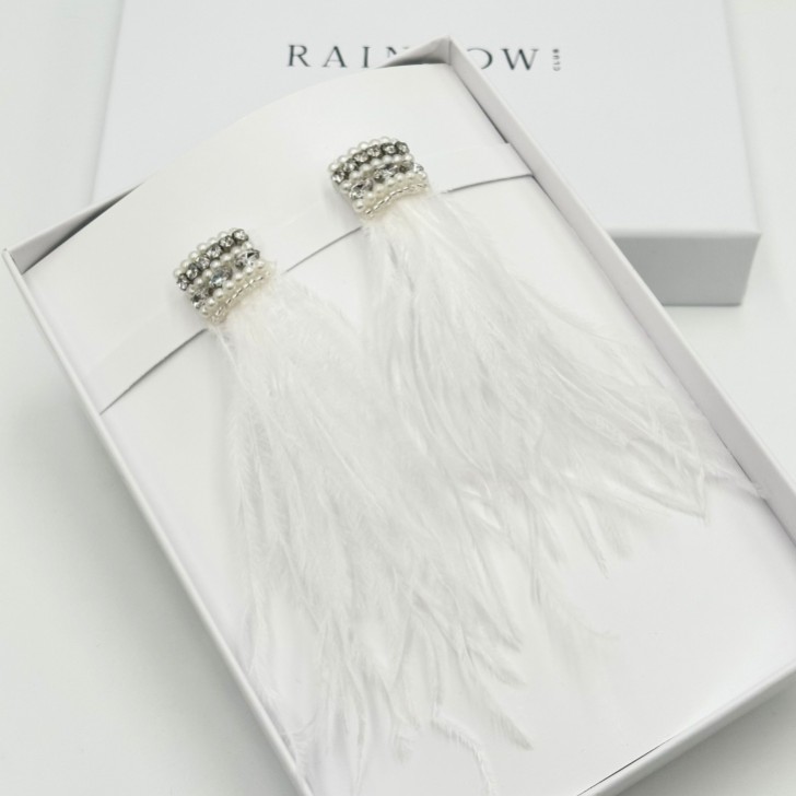 Rainbow Club Sassi Feather Tassel Shoe Clips