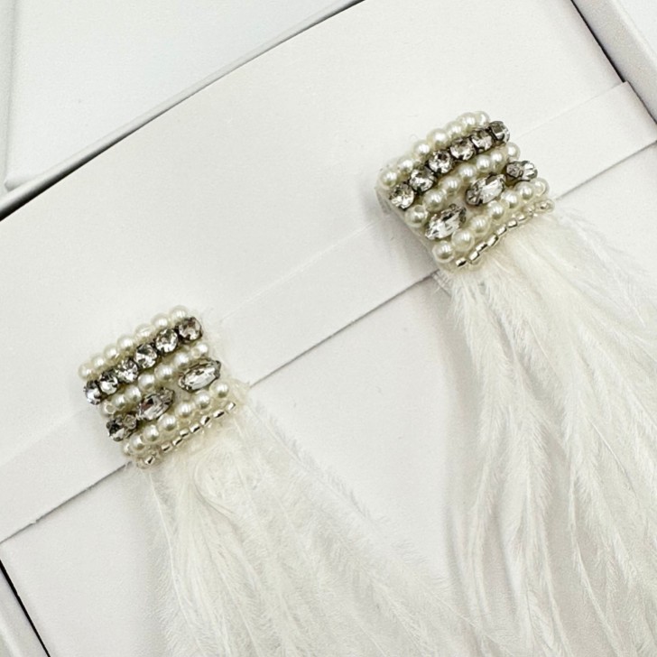 Rainbow Club Sassi Feather Tassel Shoe Clips