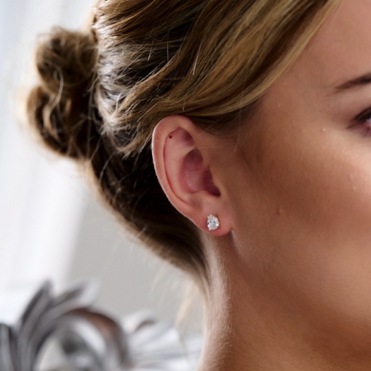 Roma Gold Zirkonia Teardrop Ohrstecker