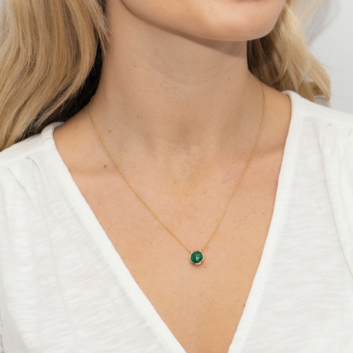 Sarah Alexander Muse Cloudy Green Kyanite Solitaire Pendant