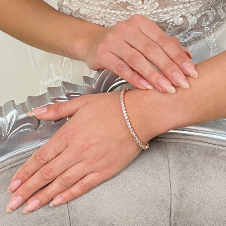 Alanna Simple Cubic Zirconia Tennis Bracelet (Rose Gold)