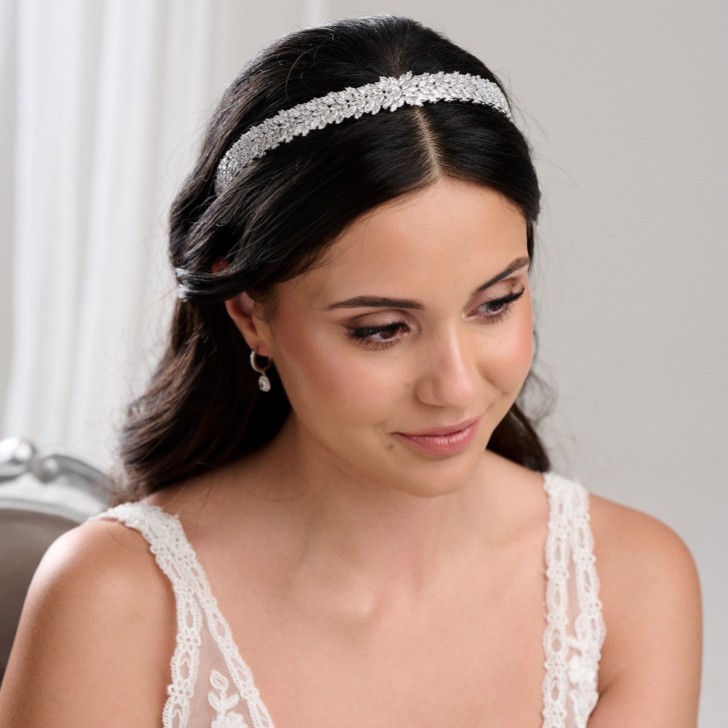Sorrento CZ Crystal Embellished Bridal Headband
