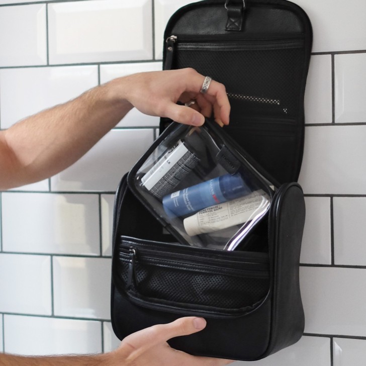 Stackers Black Hanging Wash Bag