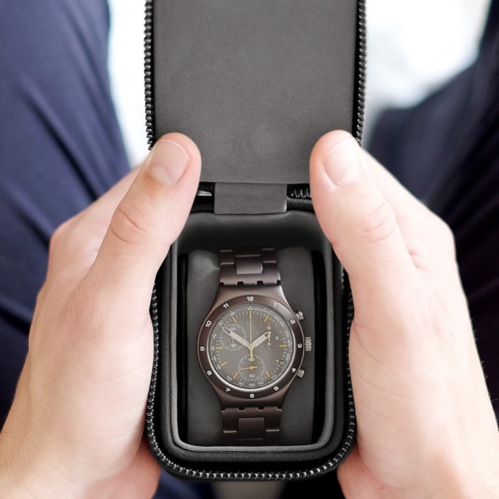 Stackers Black Zipped Travel Watch Box