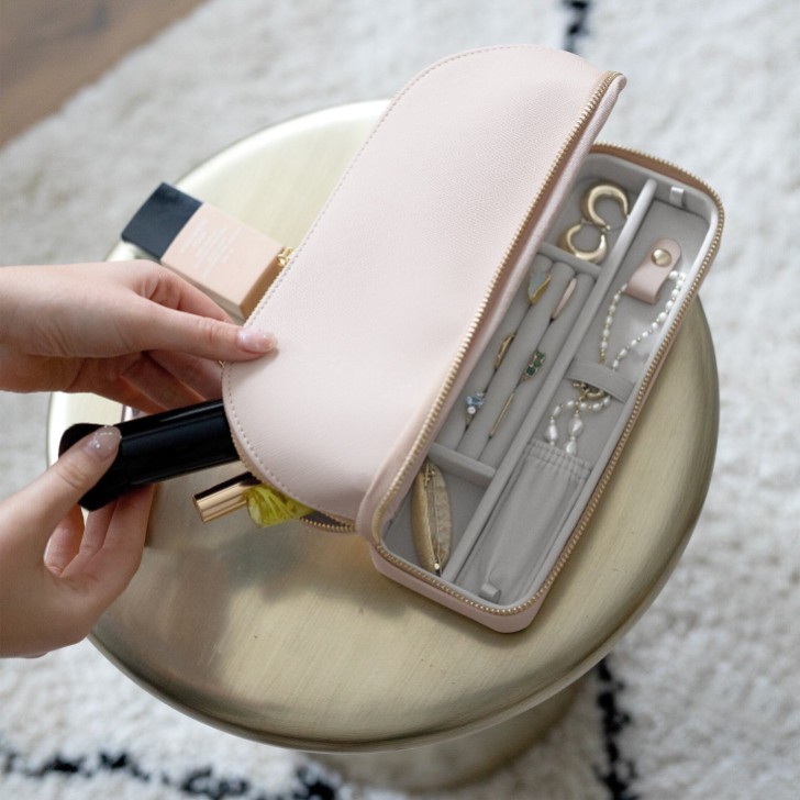 Stackers Blush Cosmetic and Jewellery Bag