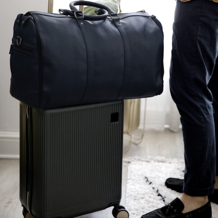 Stackers Men's Navy Weekend Suit Bag