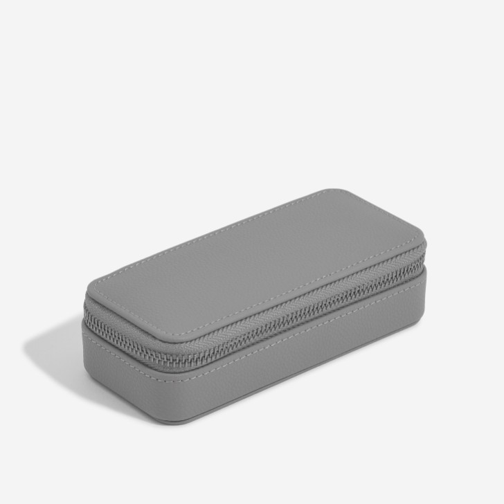 Stackers Men's Slate Gray Zipped Travel Jewelry Box
