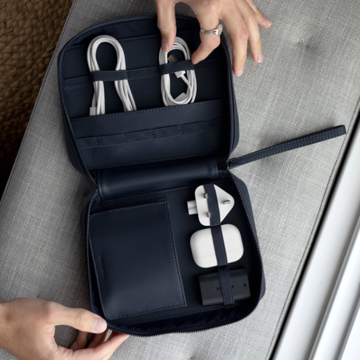 Stackers Navy Cable Tidy Organizer Bag