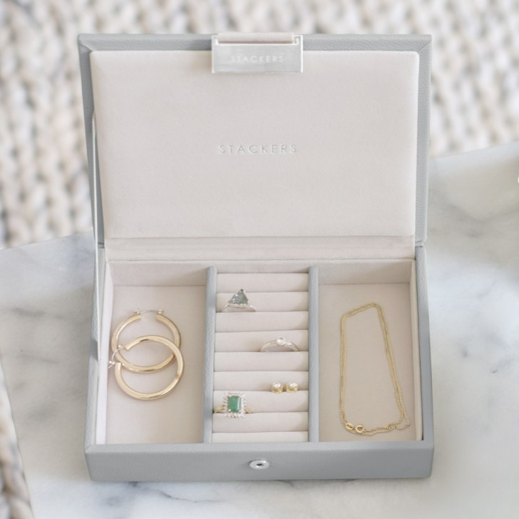 Stackers Pebble Gray Mini Jewelry Box