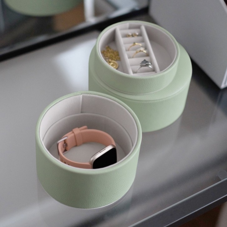 Stackers Sage Green Bedside Table Jewelry Box Pod