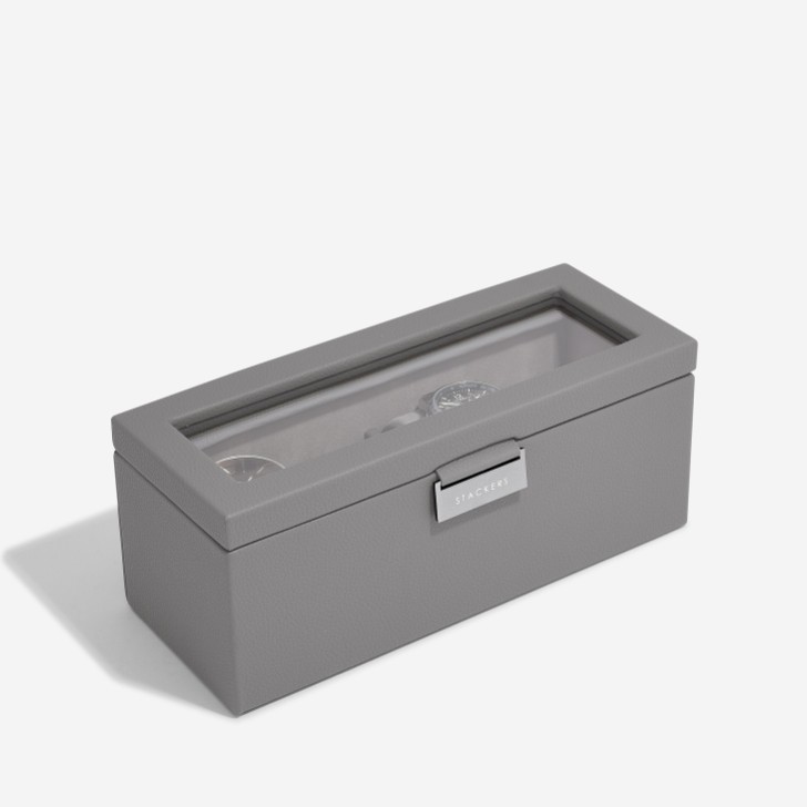 Stackers Boîte à montres 4 pièces gris ardoise