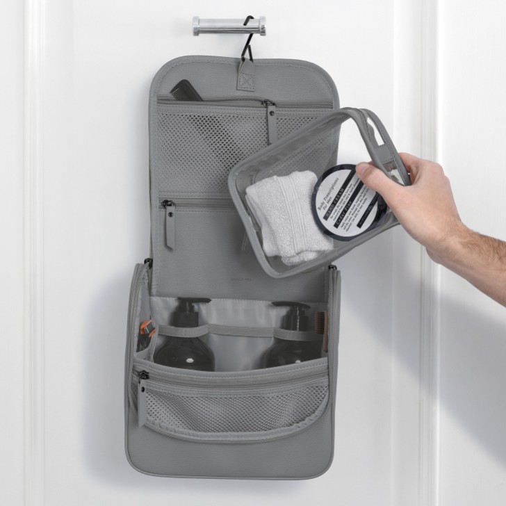 Stackers Schiefergrauer Hänge-Waschbeutel