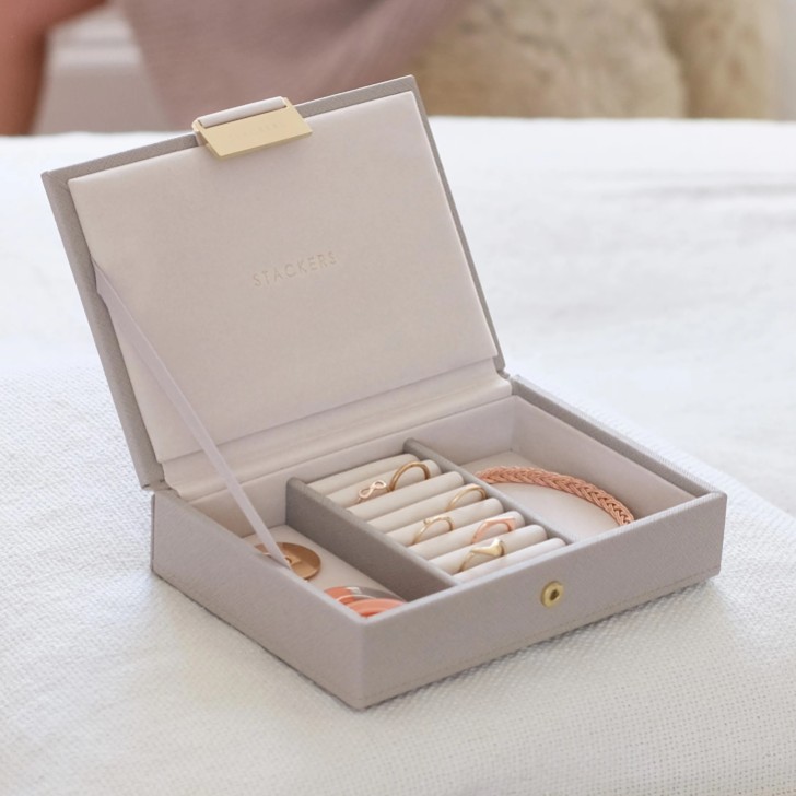 Stackers Taupe Mini Jewelry Box