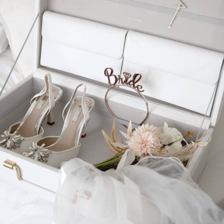 Stackers White Pebble Memory Storage Box