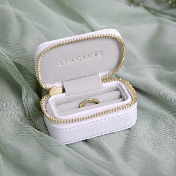 Stackers White Pebble Ring Box