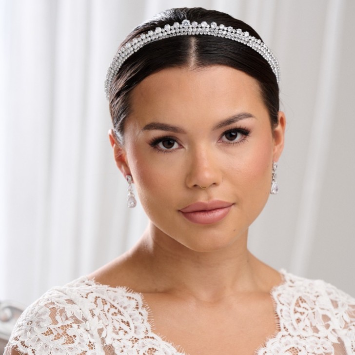 Tatiana Low Crystal Bridal Tiara